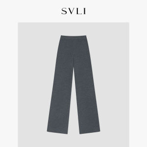 SVLI Micro Drunken Moment 100% Australian Merino Wool Soft Knitted Vest Cardigan Pants Set Womens Winter Fashion Commute Style