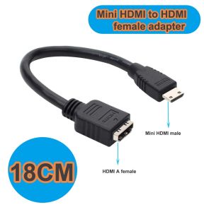 4K Mini HDMI to HDMI 2.0 Cable Adapter 4K 60Hz HDMI to Mini HDMI Adapter Converter Cable Mini HDMI to HDMI female Adapter Kable