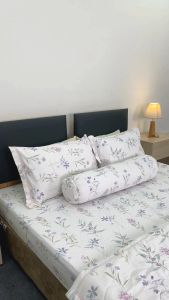 Quà Tặng - Bộ Ga Tencel Tatana Silver 4 Món Cao Cấp Chất Vải Mềm Mịn Thoáng Mát (Màu Ngẫu Nhiên)