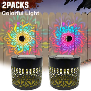 Solar Mandala Sunflower Projector Wall Light Outdoor Garden Decoration Landscape Light for Patio Garden Estate Porch Courtyard