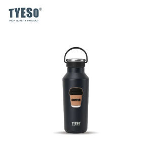 TYESO | Tyeso 500ML Handle Vacuum Flasks Insulated Durable Leak-Proof for Outdoor Sports Matte Finish Carry Water Cup with Coffee Stick
