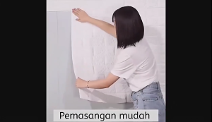 Wallpaper 3D Foam Motif Karakter Wallpaper Dinding Import Wall Sticker Interior Model Batu Bata