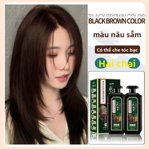 QIAOCHONG | Nhuộm Tóc Nhanh Màu Đen Thiên Nhiên Không Dính Da Đầu Không Gây Irritation Từ Thảo Mộc
