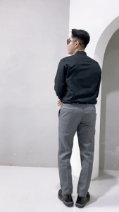 GHUFFRIND - Celana Formal Pria Bahan Semi Wol Premium - Stylish dan Tahan Lama untuk Kerja