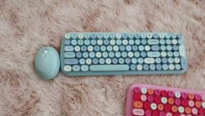 Combo bàn phím và chuột giả cơ không dây MoFii Candy XR - Dùng cho máy tính bàn laptop tivi điện thoại máy tính bảng