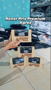 Boxer Pria Dewasa Polos Agree DD 1235 Bahan Katun | Cd Bokser Cowok Berkualitas