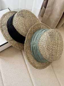 Elegant French Vintage Straw Hat Hollow out Flat Brim Hat for Women Summer Outing Photography Beach Hat Spring Autumn Season