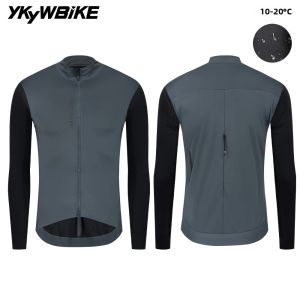 Áo Khoác Xe Đạp Nam YKYWBIKE Chống Gió Chống Nước Tay Dài Cổ Tròn Dành Cho Xe Đạp Đường Trường Và Xe Đạp Địa Hình