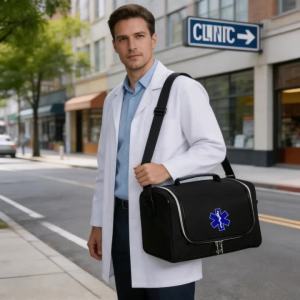 2 PCS Set Waterproof First Aid Kit BagMedical Bag Travel OutdoorMedicine BagNurses Storage BagDoctor Bag with Shoulder Strap