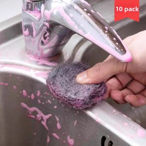 Nanotechnology Steel Wool Scrubber for Kitchen Oil Stain Removal