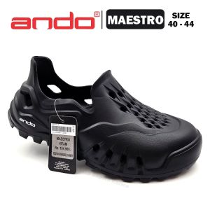 Sandal Anak Remaja Laki Laki – Sandal Pria Dewasa – ANDO – MAESTRO – Size 40-44 – Slip On – Slop – Casual – Outdoorgear Hitam