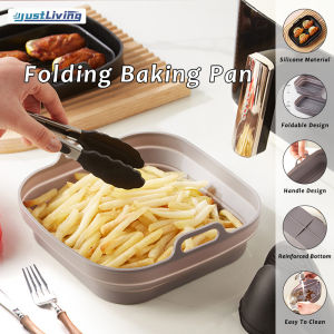 1 ชิ้น 8 นิ้ว หม้อทอด Air Fryer ถาดอบขนมซิลิโคนและหม้ออาหารปลอดภัย หม้อทอด Air Fryer หม้ออบนำมาใช้ใหม่ทำความสะอาดง่าย ราคาเส็อมสูง!