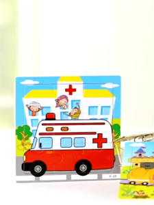 [16 Mảnh] Đồ Chơi Xếp Hình Puzzle Tranh Ghép Hình Loại Lớn In Hình Ngộ Nghĩnh Bằng Gỗ Đồ Chơi Trẻ Em