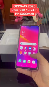 Điện thoại OPPO A9 2020 Ram 8GB / 256GB Fullbox 2 sim pin Liên quân – Pugd – Free Fire mướt. khủng 5000mah
