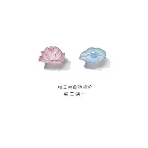 Bông tai hoa sen mùa hè mini phong cách Trung Quốc cổ điển với phụ kiện màu hồng dành cho nữ