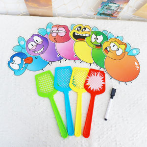 Interactive Fly Swatter Game Educational Blank Handwritten Flashcards English Phonics Teaching Aids Parent-Child Toys