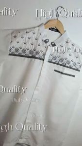 Baju Koko Muslim Poli Katun Bordir Lengan Pendek Ukuran Lengkap S M L XL XXL 3XL 4XL