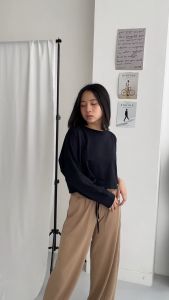 Peach Poppy YUNA Sweatshirt Crop - Atasan Sweater Wanita Crop