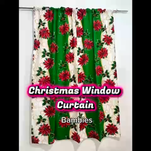 CHRISTMAS WINDOW CURTAIN / CHRISTMAS DESIGN  GEENA FABRIC TELA PO ETO