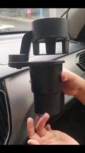 SEAMETAL Car Cup Holder Expender Multi-Function Drink Holder with Food Table 360 Degree Adjustable Base Tray for Lunch Snack