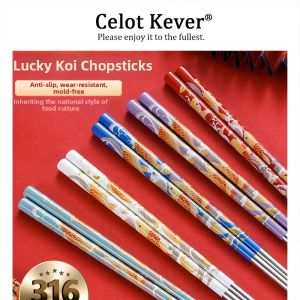 Stainless Steel Anti-Mildew Slip-Resistant High-Quality Food-Grade Chopsticks