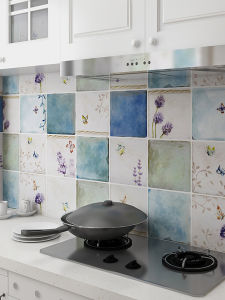 Thickened Oil-Resistant Wall Stickers Self-Adhesive Creative Waterproof Kitchen Tile Wall Decals High-Temperature Resistant Stove Decoration