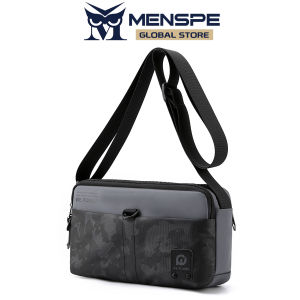MENSPE Men’s Shoulder Bags Stylish Cross Body Bag Casual Lightweight Messenger Bag Large Capacity Waterproof Oxford Cloth Leisure Sport Street Bag Camouflage Color Blocking Travel Bag Outdoor Riding Bag For Men