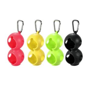 1 Chiếc Silicone Đựng Bóng Golf Di Động 2 Bóng Tàu Sân Bay Có Khóa Bảo Vệ Cho Golf Bóng Chày Túi Dây Chất Liệu Nylon