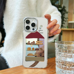 เคสโทรศัพท์มือถือแบบกระจกสำหรับ Apple 17 pro 16 กระจก 14 ขนมปัง 13 pro Max 12 แบบน่ารัก 11 สำหรับผู้หญิง 15 plus 17 Air 17 pro XR 17 pro XR