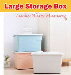 【Large Storage Box】STACKABLE STORAGE BOX WITH FRONT OPENING/PLASTIC STORAGE CONTAINER / Rainbow