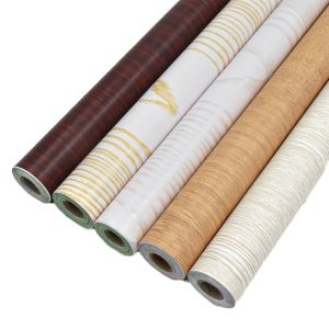 สติกเกอร์ติดโต๊ะแบบหนากันน้ำมันวอลล์เปเปอร์ตู้ไม้ไม้แกะสลักตกแต่งประตูมีกาวในตัว