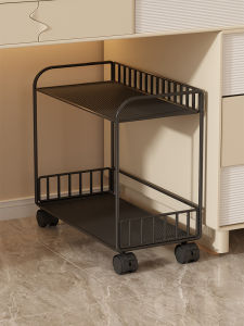 Mobile Bookbag Rack under Desk Storage Basket Home Use Bookshelf Organizer with Wheels Small Cart Storage Solution