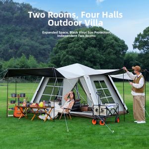 Thickened Black Gel Sunscreen Double Layer Waterproof Automatic Tent
