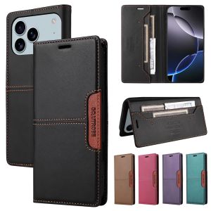 szhaiyu | Leather Wallet Case For iPhone 18 17 16 15 14 13 12 11 Pro Max Plus 17Air 17E 16E X XR XS Max Magnetic Flip Kickstand Fundas