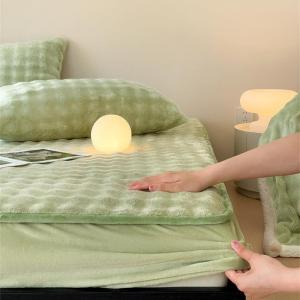 Rabbit Fur Texture Fluffy Bed Cover Thickening