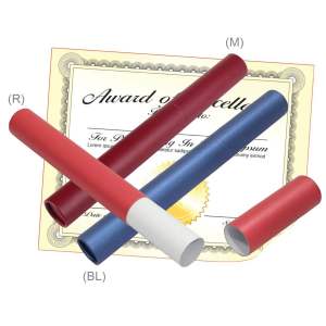CERTIFICATE SCROLL RED / BLUE | PLAIN VERSION | MATERIAL HARD PAPER | FAST DELIVERY