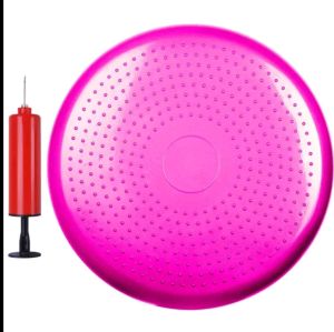 แผ่นรองลูกบอลโยคะคูณภาพสูง แบบเป่าลม 34cm  แผ่นฝึกการทรงตัว เบาะPVCจานรองปรับความสมดุล แผ่นอุปกรณ์ออกกำลังกายยิมนาสติก