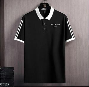 Special Offer Original BALMAINˉPARIS New Mens Summer Ice Silk Polo Shirts Short Sleeve Breathable Casual Golf&Tennis White T-shirt Collar Sports Tops 5 colors