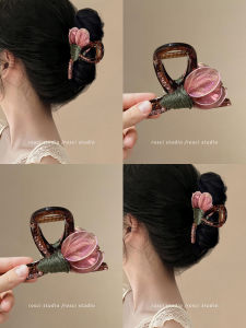 rosci | Kẹp Tóc Kích Trung Thiết Kế Hoa Tulip Lấp Lánh
