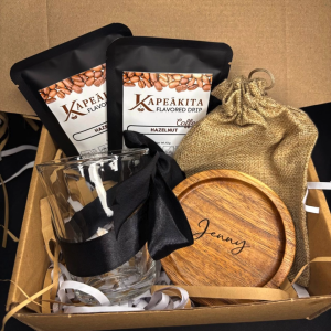 Coffee Gift Set | 2 DRIP Coffee | Personalized Coaster | Clear Mug |  2DMC | Kapeakita