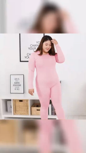 SG（Ready Stock)Womens Plus Size Thermal Underwear Set 4XL 5XL Seamless Autumn and Winter Thermal Set