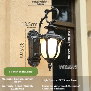 Waterproof Antique American Outdoor Wall Light