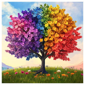 500/1024PCS Jigsaw Puzzle Peaceful Serene Autumn Trees With Colorful Leaves Scene For Adults Perfect Gift For Nature Lovers