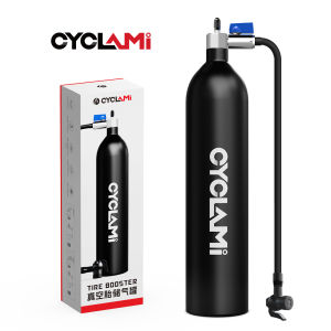 CYCLAMI Aluminum Alloy 1.3L MTB Road Inflator Tyre Air bottle Tire Booster With Valve Gas Cylinder For Bike Vacuum Tubeless Tire