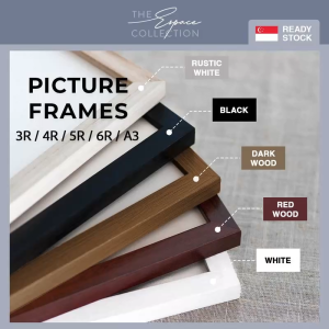 ESPACE Cheapest Wooden Wall Art Standing Photo Frame 3R/4R/5R/6R/8R/A3 Wall Mount With Hooks For Poster Painting Certificate Display