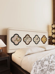 Elegant Chinese Style Bed Headboard Cover Soft Padded Backrest Decorative Dustproof Protector Versatile for All Seasons