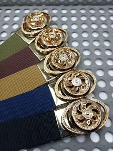 IKAT PINGGANG PRIA SABUK NYLON CANVAS BELT SIZE STANDAR DAN JUMBO MODEL KINCIR GOLD