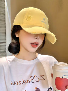 BAOYINFEI | Stylish Matching Soft Top Yellow Letter Embroidered Baseball Cap
