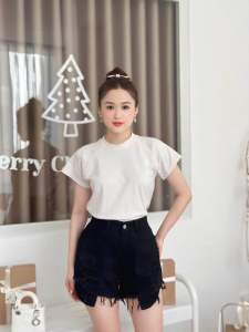 Quần shot jeans tua lai nhiều màu Ms 143