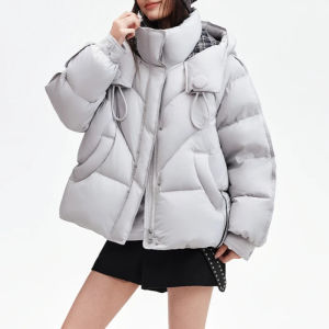 Shalldoer | Retro Check Hooded Padded Coat